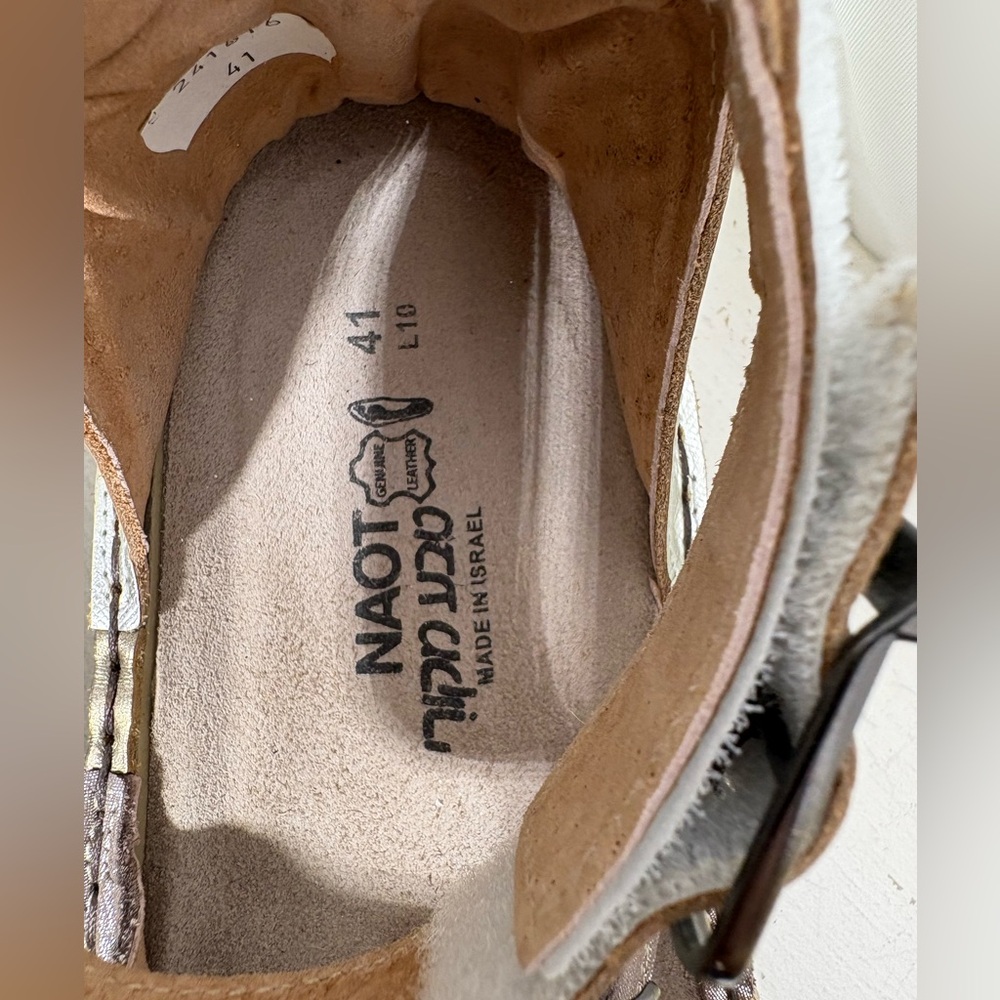 NAOT BEGONIA Women’s Sandals in Color Pewter/Gold/Silver ORTHOTIC Size 41/US 10 - Picture 3 of 8